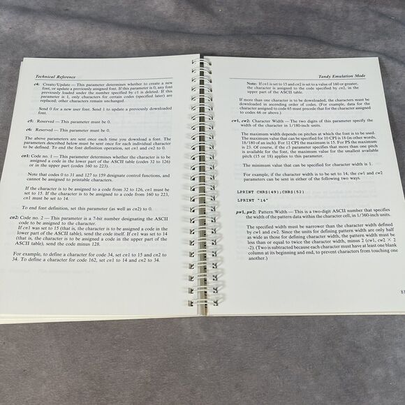 Vintage 1988 Tandy DMP 300 Dot Matrix Printer Manual - Picture 8 of 9
